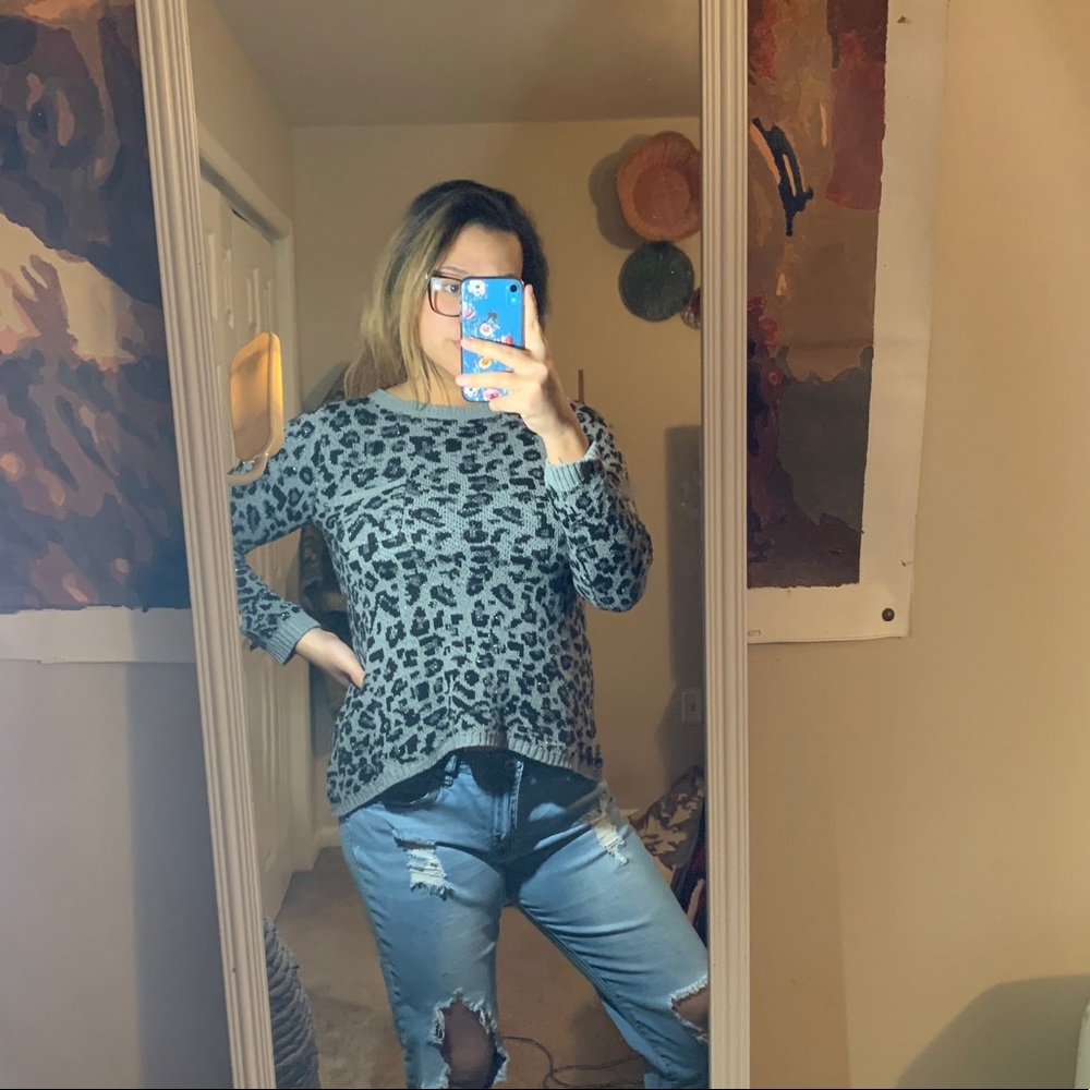 Cheetah print sweater